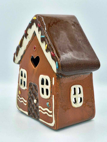 Ceramic Gingerbread Tea Light House