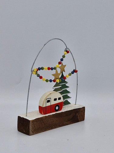Festive Christmas Caravan Scene