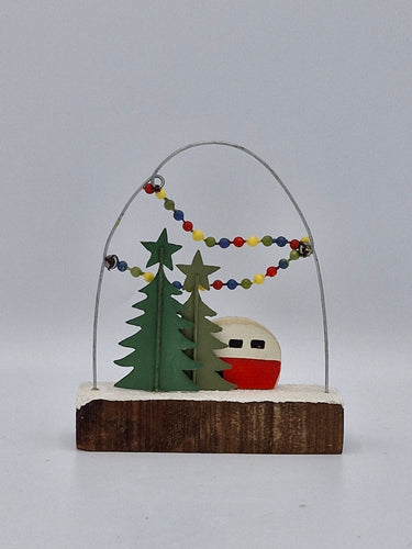 Festive Christmas Caravan Scene
