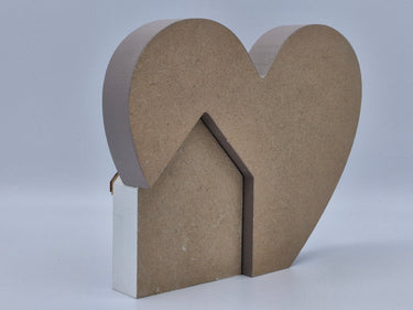 Wooden Heart Beach Hut Ornament