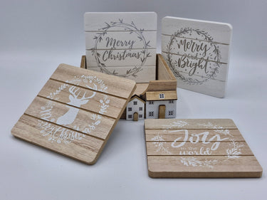 Christmas Houses Coaster Set