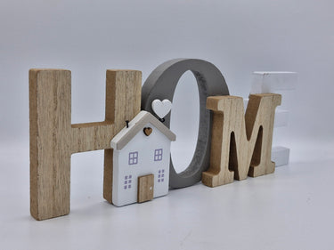 Standing Wooden 'Home' with House