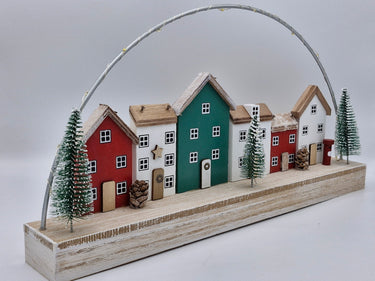 Christmas Houses with LED Hoop, (large)