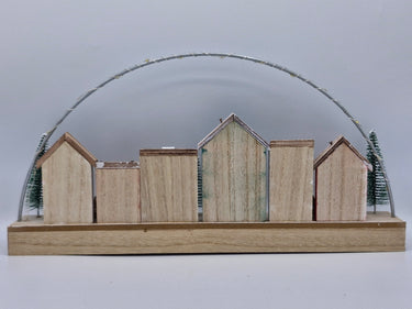 Christmas Houses with LED Hoop, (large)