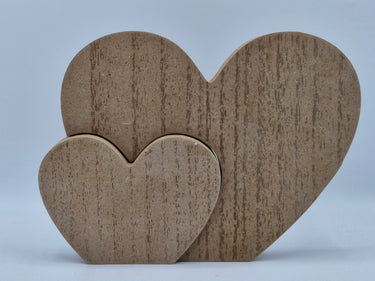 Wooden Christmas Heart With Cut -LOVE & CHAOS