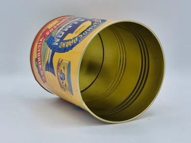 Set of 2 Salmon Tin Storage Pots