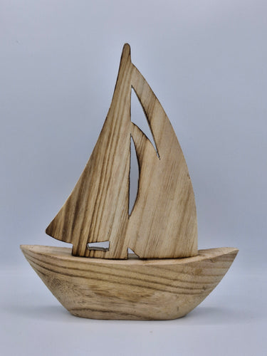 Wooden Sail Boat Large