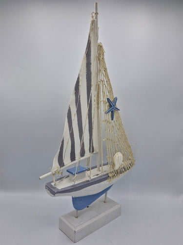 Wooden Sailboat with LED Lights