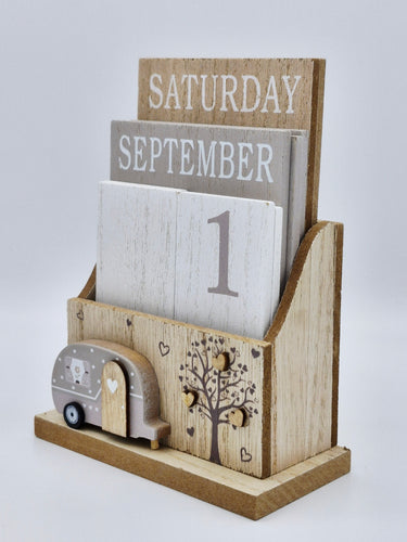 Wooden Caravan Perpetual Calendar