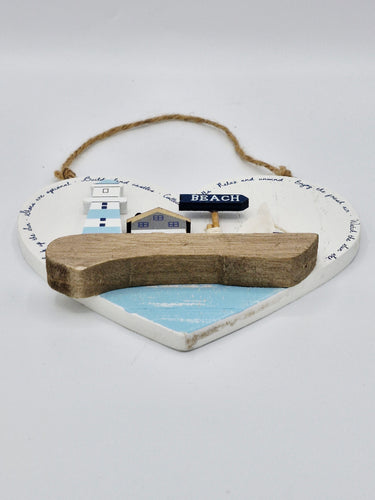 Harbour Scene Heart Plaque