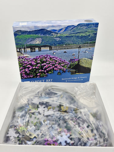 500 Piece Barmouth Bridge & Flowers Jigsaw
