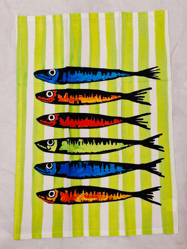 Colourful Mackerel Tea Towel