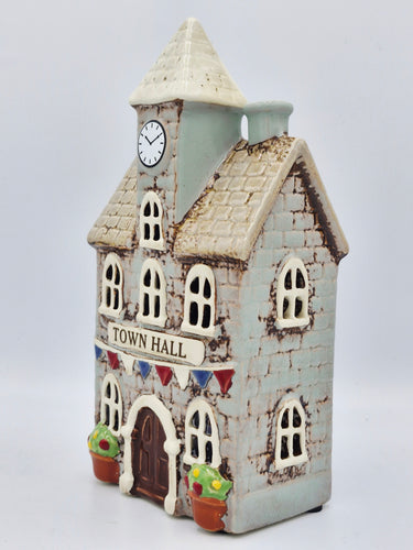Ceramic Town Hall Tea Light Holder