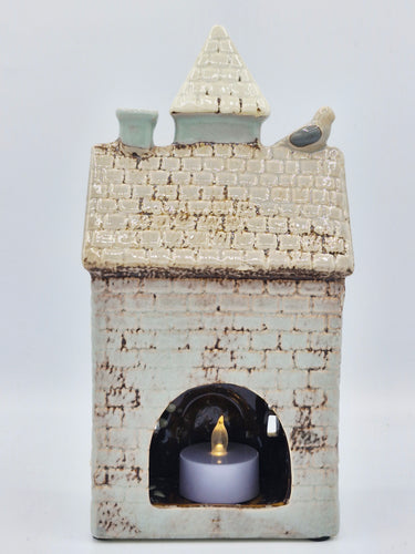 Ceramic Town Hall Tea Light Holder