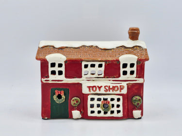 Ceramic Christmas Toy Shop Tea Light Holder