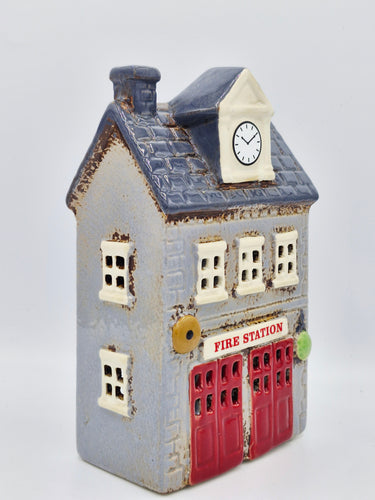 Ceramic Fire Station Tea Light Holder