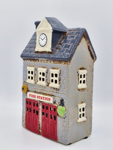 Ceramic Fire Station Tea Light Holder
