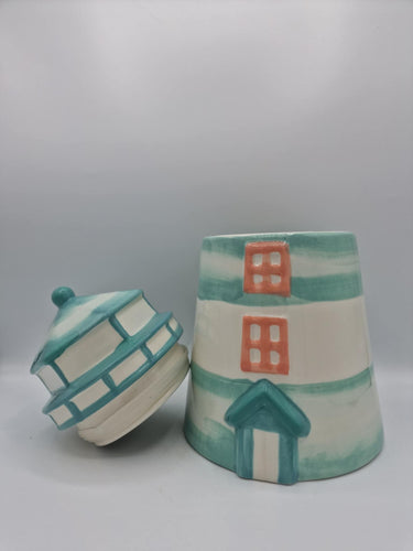 Ceramic Lighthouse Jar