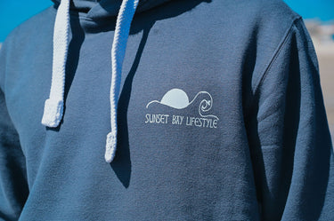 Unisex Grey Hoody "Retro Campervan Logo Tywyn"