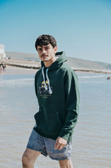 Unisex Green Hoody "Home Is Where I Park My Campervan"
