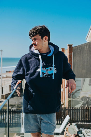 Unisex Navy Hoody "Room With A View"