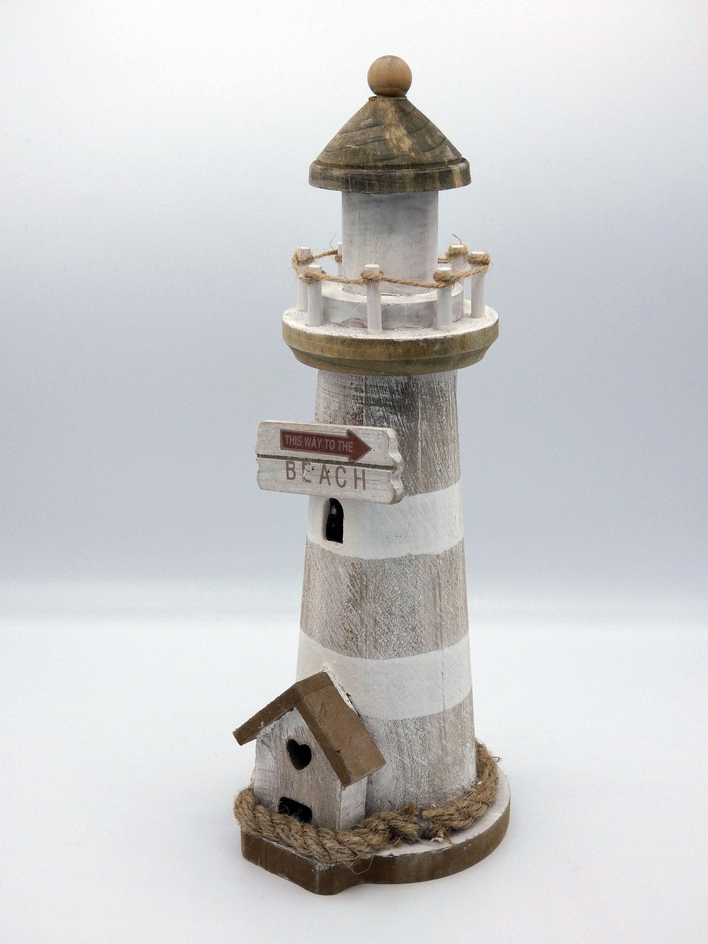 Wooden Driftwood Look Lighthouse now in 2 Colours Cool Price