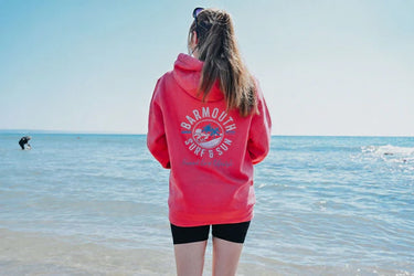 Ladies Pink Hoody "Surf & Sun Barmouth"