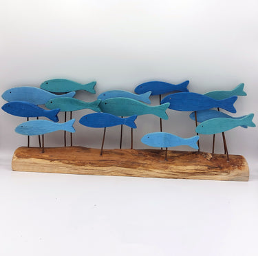 Shoal Of Fish Ornament "Blue & Green Driftwood"