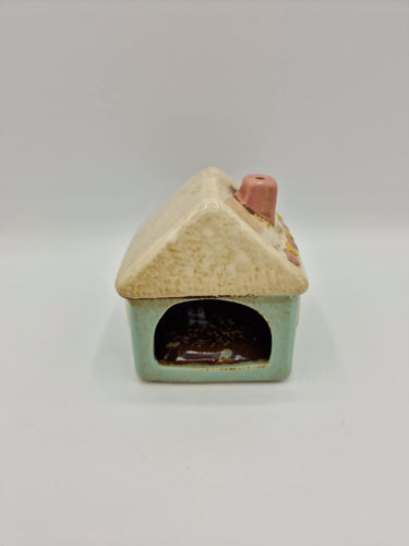 Small Blue Ceramic Bunting Cottage Tealight