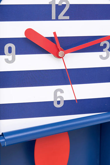Navy Sardine Tin Clock Large