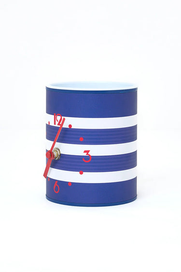 Nautical Striped Pen Holder Clock