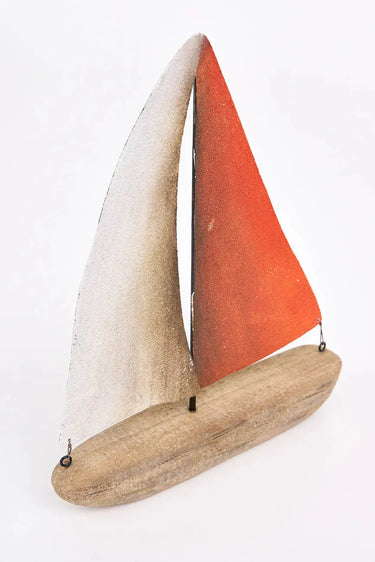 Wood & Metal Sailing Boat Large