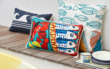 Colourful Sardine Cushion