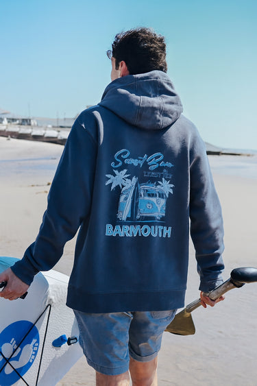 Unisex Charcoal Hoody "Retro Camper Logo Barmouth"