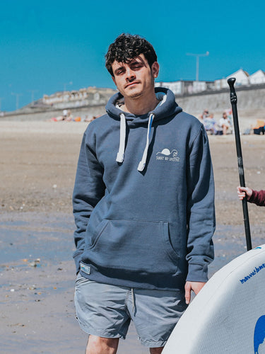 Unisex Charcoal Hoody "Retro Camper Logo Barmouth"