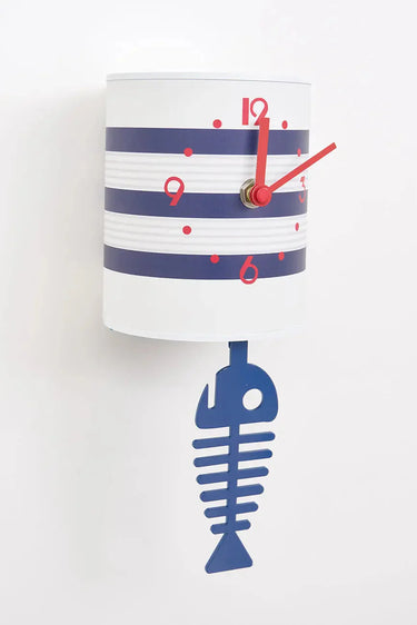 Stripy Tin Can Wall Clock