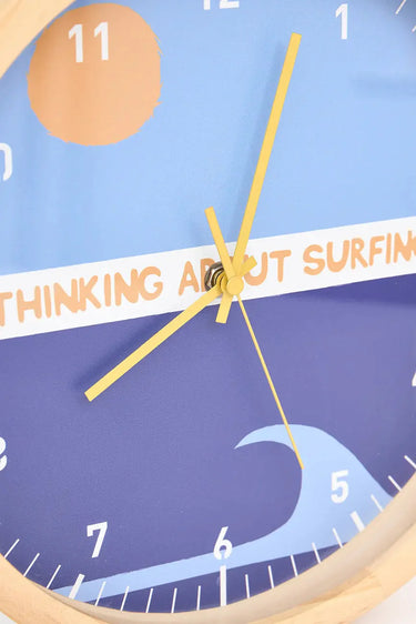 "Thinking About Surfing" Wall Clock