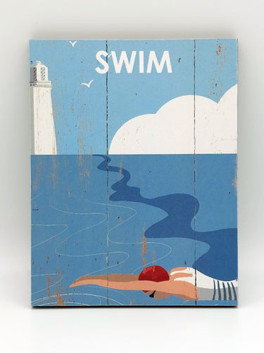 Wall Mounted Sign "Dive/Swim"