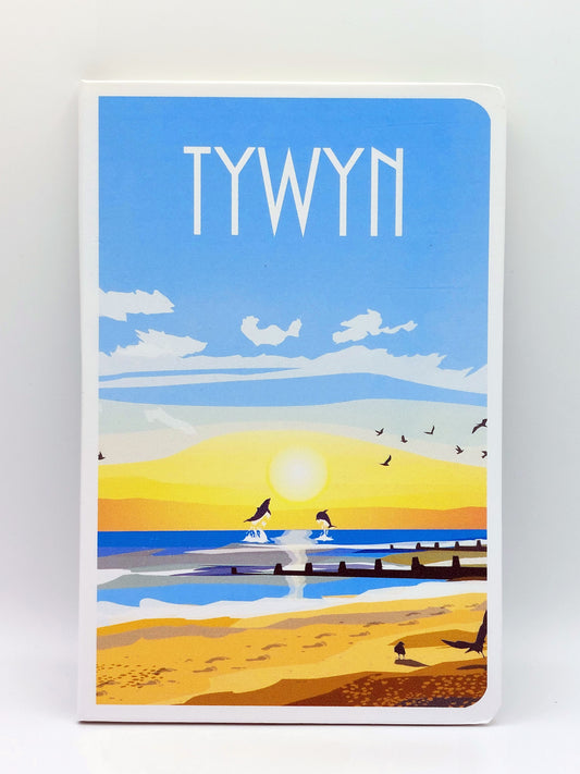 Tywyn A5 Notebook with White Hard Cover