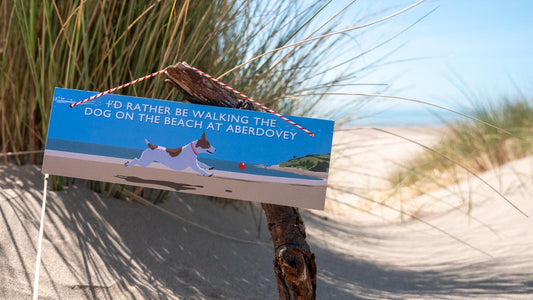 I'd Rather Be Walking The Dog At Aberdovey Wooden Sign