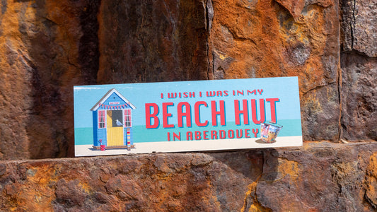 Aberdovey Beach Hut Wooden Sign