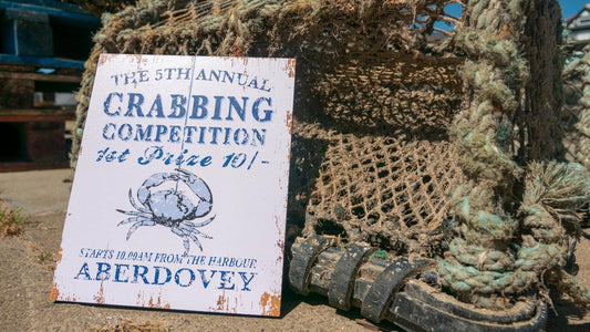 Aberdovey Crabbing Competition Wooden Sign