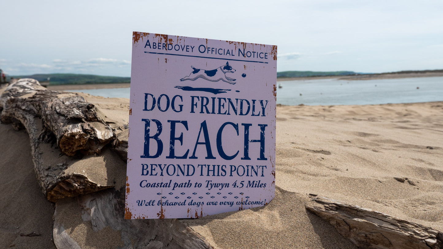 Aberdovey Dog Friendly Beach Sign