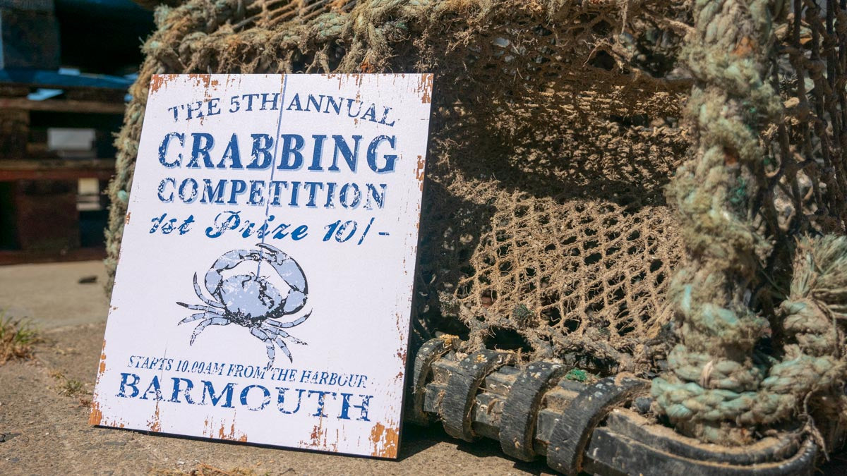 Barmouth Crabbing Competition Sign