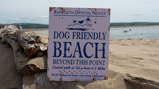 Barmouth Dog Friendly Beach Wooden Sign