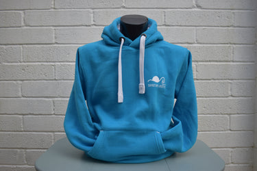 Unisex Blue Hoody "Catching The Surf Barmouth"