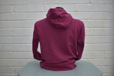 Unisex Cranberry Hoody "Sunset Campervan Logo"
