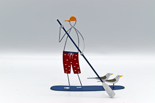 SUPS Boy on Paddleboard Small Funky Wire Figure Lets SUP