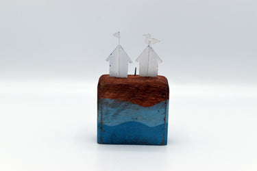 Beach Hut & Fish Ornament "Fishing From The Beach"