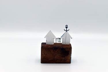 Wooden Beach Hut Scene
